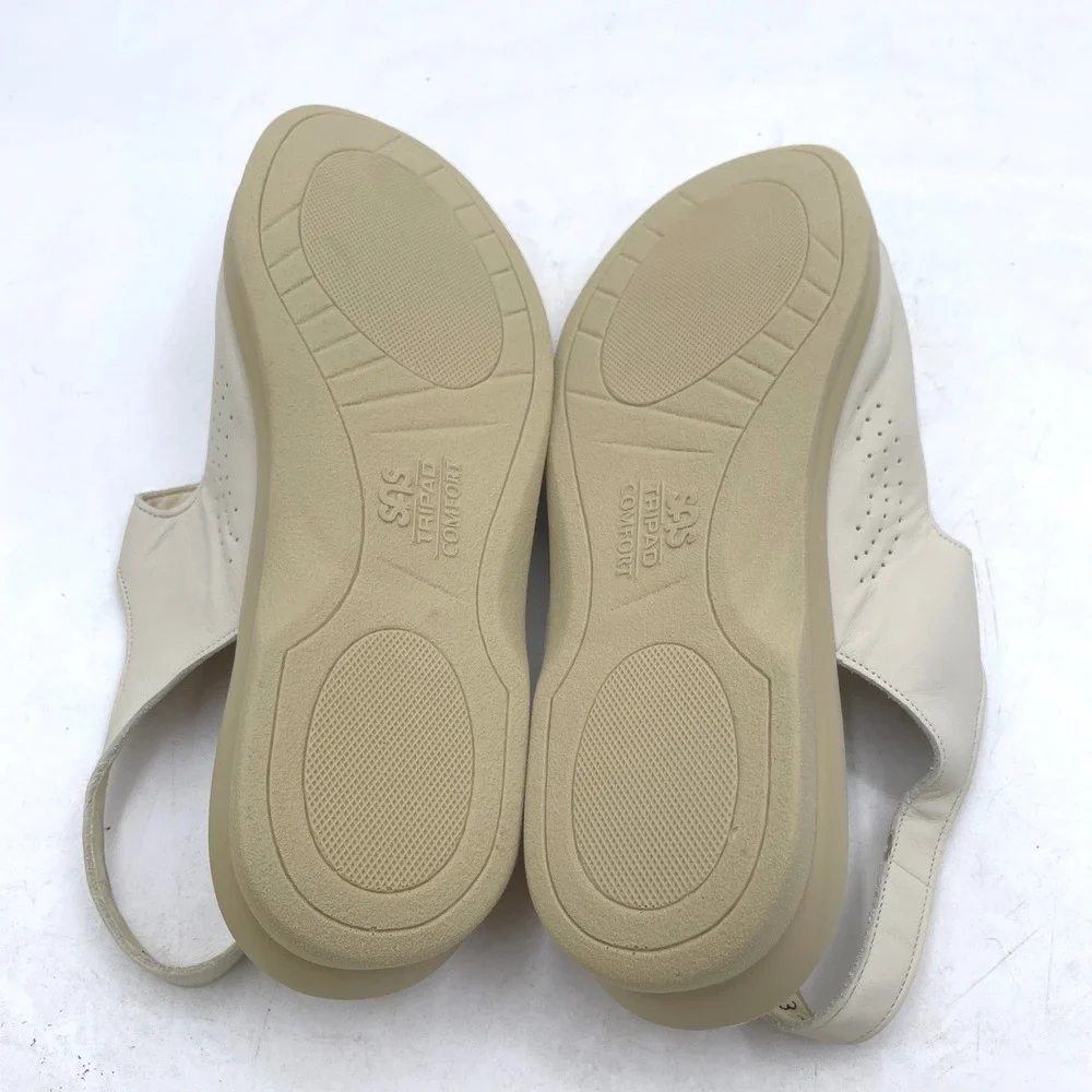 SAS Trio II Bone Leather Slingback‎ Comfort Sandals Womens 10.5 M Made in USA